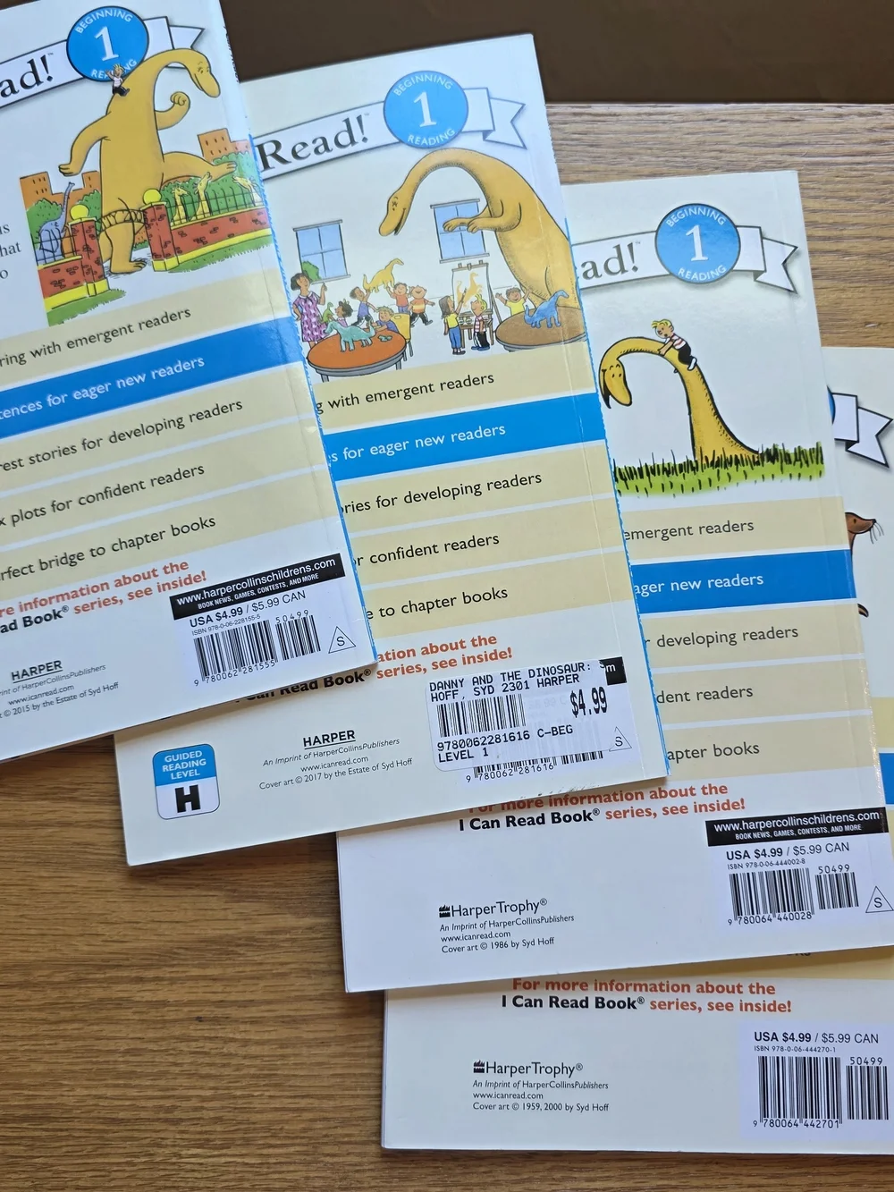 4 Danny and the Dinosaur books-I Can Read Level 1